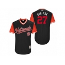 Men's 2017 Little League World Series Nationals Shawn Kelley #27 Bak - Pak Navy Jersey