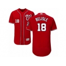Men's Majestic Washington Nationals #18 Matt Belisle Red Flexbase Authentic Collection MLB Jersey