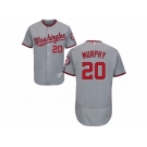 Men's Majestic Washington Nationals #20 Daniel Murphy Grey Flexbase Authentic Collection MLB Jersey