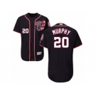 Men's Majestic Washington Nationals #20 Daniel Murphy Navy Blue Flexbase Authentic Collection MLB Jersey