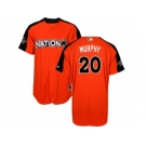 Men's Majestic Washington Nationals #20 Daniel Murphy Replica Orange National League 2017 MLB All-Star MLB Jersey