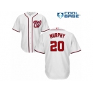 Men's Majestic Washington Nationals #20 Daniel Murphy Replica White Home Cool Base MLB Jersey
