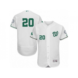 Men's Majestic Washington Nationals #20 Daniel Murphy White Celtic Flexbase Authentic Collection MLB Jersey