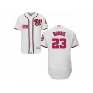 Men's Majestic Washington Nationals #23 Derek Norris White Flexbase Authentic Collection MLB Jersey