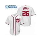 Men's Majestic Washington Nationals #26 Dan Uggla Authentic White Home Cool Base MLB Jersey