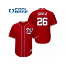 Men's Majestic Washington Nationals #26 Dan Uggla Replica Red Alternate 1 Cool Base MLB Jersey