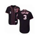 Men's Majestic Washington Nationals #3 Michael Taylor Navy Blue Flexbase Authentic Collection MLB Jersey