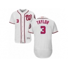 Men's Majestic Washington Nationals #3 Michael Taylor White Flexbase Authentic Collection MLB Jersey
