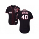 Men's Majestic Washington Nationals #40 Wilson Ramos Navy Blue Flexbase Authentic Collection MLB Jersey