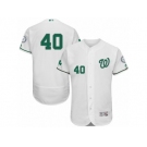 Men's Majestic Washington Nationals #40 Wilson Ramos White Celtic Flexbase Authentic Collection MLB Jersey