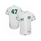 Men's Majestic Washington Nationals #47 Gio Gonzalez White Celtic Flexbase Authentic Collection MLB Jersey