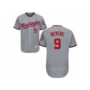 Men's Majestic Washington Nationals #9 Ben Revere Grey Flexbase Authentic Collection MLB Jersey