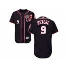 Men's Majestic Washington Nationals #9 Ben Revere Navy Blue Flexbase Authentic Collection MLB Jersey