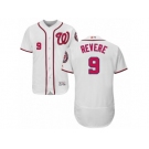 Men's Majestic Washington Nationals #9 Ben Revere White Flexbase Authentic Collection MLB Jersey