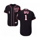 Men's Washington Nationals #1 Wilmer Difo Navy Blue Alternate Flex Base Authentic Collection 2019 World Series Bound Baseball Jersey