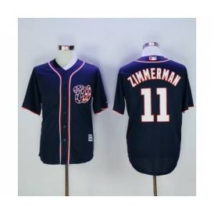Men's Washington Nationals #11 Ryan Zimmerman Majestic Blue Cool Base Player Jersey