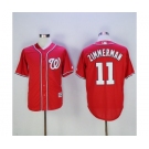 Men's Washington Nationals #11 Ryan Zimmerman Majestic Red Cool Base Player Jersey