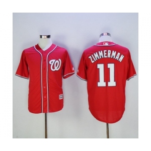 Men's Washington Nationals #11 Ryan Zimmerman Majestic Red Cool Base Player Jersey