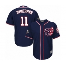 Men's Washington Nationals #11 Ryan Zimmerman Replica Navy Blue Alternate 2 Cool Base 2019 World Series Bound Baseball Jersey