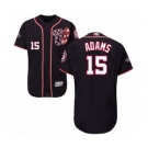 Men's Washington Nationals #15 Matt Adams Navy Blue Alternate Flex Base Authentic Collection 2019 World Series Bound Baseball Jersey