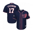 Men's Washington Nationals #17 Andrew Stevenson Replica Navy Blue Alternate 2 Cool Base 2019 World Series Bound Baseball Jersey