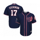 Men's Washington Nationals #17 Andrew Stevenson Replica Navy Blue Alternate 2 Cool Base 2019 World Series Champions Baseball Jersey