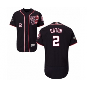Men's Washington Nationals #2 Adam Eaton Navy Blue Alternate Flex Base Authentic Collection 2019 World Series Bound Baseball Jersey