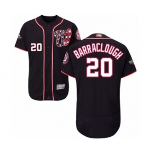 Men's Washington Nationals #20 Kyle Barraclough Navy Blue Alternate Flex Base Authentic Collection 2019 World Series Bound Baseball Jersey