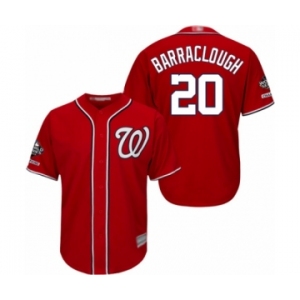 Men's Washington Nationals #20 Kyle Barraclough Replica Red Alternate 1 Cool Base 2019 World Series Champions Baseball Jersey