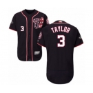 Men's Washington Nationals #3 Michael Taylor Navy Blue Alternate Flex Base Authentic Collection 2019 World Series Bound Baseball Jersey