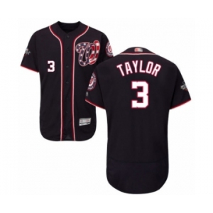 Men's Washington Nationals #3 Michael Taylor Navy Blue Alternate Flex Base Authentic Collection 2019 World Series Bound Baseball Jersey