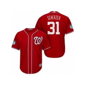 Men's Washington Nationals #31 Max Scherzer 2017 Spring Training Cool Base Stitched MLB Jersey