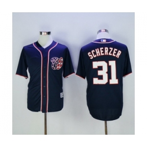 Men's Washington Nationals #31 Max Scherzer Majestic Blue Cool Base Player Jersey