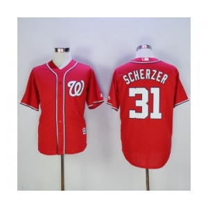 Men's Washington Nationals #31 Max Scherzer Majestic Red Cool Base Player Jersey