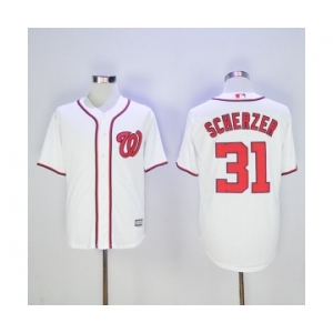 Men's Washington Nationals #31 Max Scherzer Majestic White Cool Base Player Jersey