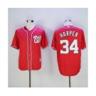 Men's Washington Nationals #34 Bryce Harper Majestic Red Cool Base Player Jersey