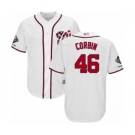 Men's Washington Nationals #46 Patrick Corbin Replica White Home Cool Base 2019 World Series Champions Baseball Jersey