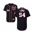 Men's Washington Nationals #54 Kevin Long Navy Blue Alternate Flex Base Authentic Collection 2019 World Series Bound Baseball Jersey