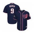 Men's Washington Nationals #9 Brian Dozier Replica Navy Blue Alternate 2 Cool Base 2019 World Series Bound Baseball Jersey