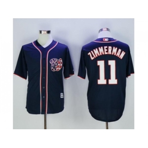 Washington Nationals #11 Ryan Zimmerman Navy Blue New Cool Base Stitched MLB Jersey