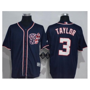 Washington Nationals #3 Michael Taylor Navy Blue New Cool Base Stitched MLB Jersey