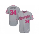 Washington Nationals #34 Bryce Harper Gary Road 2016 Mother's Day Flex Base Jersey