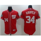 Washington Nationals #34 Bryce Harper Red 2017 Spring Training Flexbase Authentic Collection Stitched Baseball Jersey
