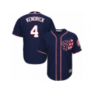 Washington Nationals #4 Howie Kendrick Replica Navy Blue Alternate 2 Cool Base MLB Jersey