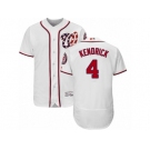 Washington Nationals #4 Howie Kendrick White Flexbase Authentic Collection MLB Jersey