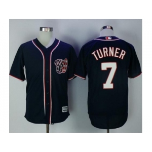 Washington Nationals #7 Trea Turner Navy Blue New Cool Base Stitched MLB Jersey
