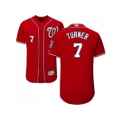Washington Nationals #7 Trea Turner Red Flexbase Authentic Collection Stitched MLB Jersey