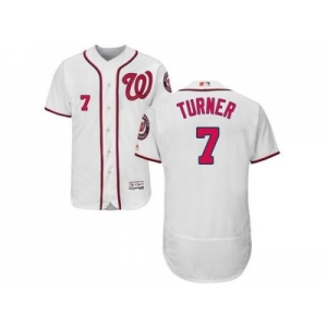 Washington Nationals #7 Trea Turner White Flexbase Authentic Collection Stitched MLB Jersey