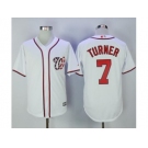 Washington Nationals #7 Trea Turner White New Cool Base Stitched MLB Jersey