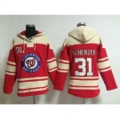 mlb jerseys washington nationals #31 scherzer red[pullover hooded sweatshirt]